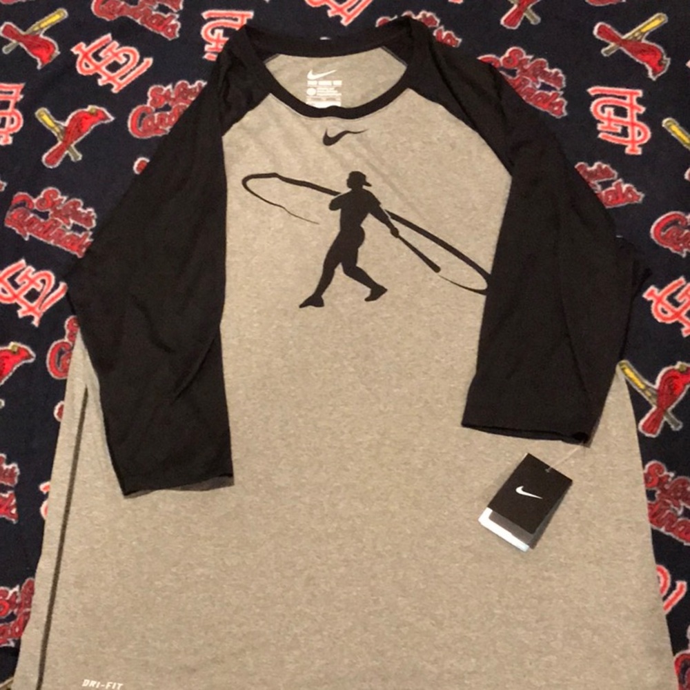 Nike Dri-Fit baseball shirt.